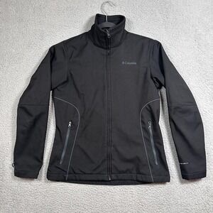 Columbia Jacket Womens Small Black Omni-Shield Interchange Softshell Full Zip